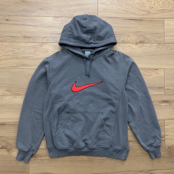 Nike Shirts | Early 200s Nike Centre Swoosh Hoodie Sz M | Poshmark